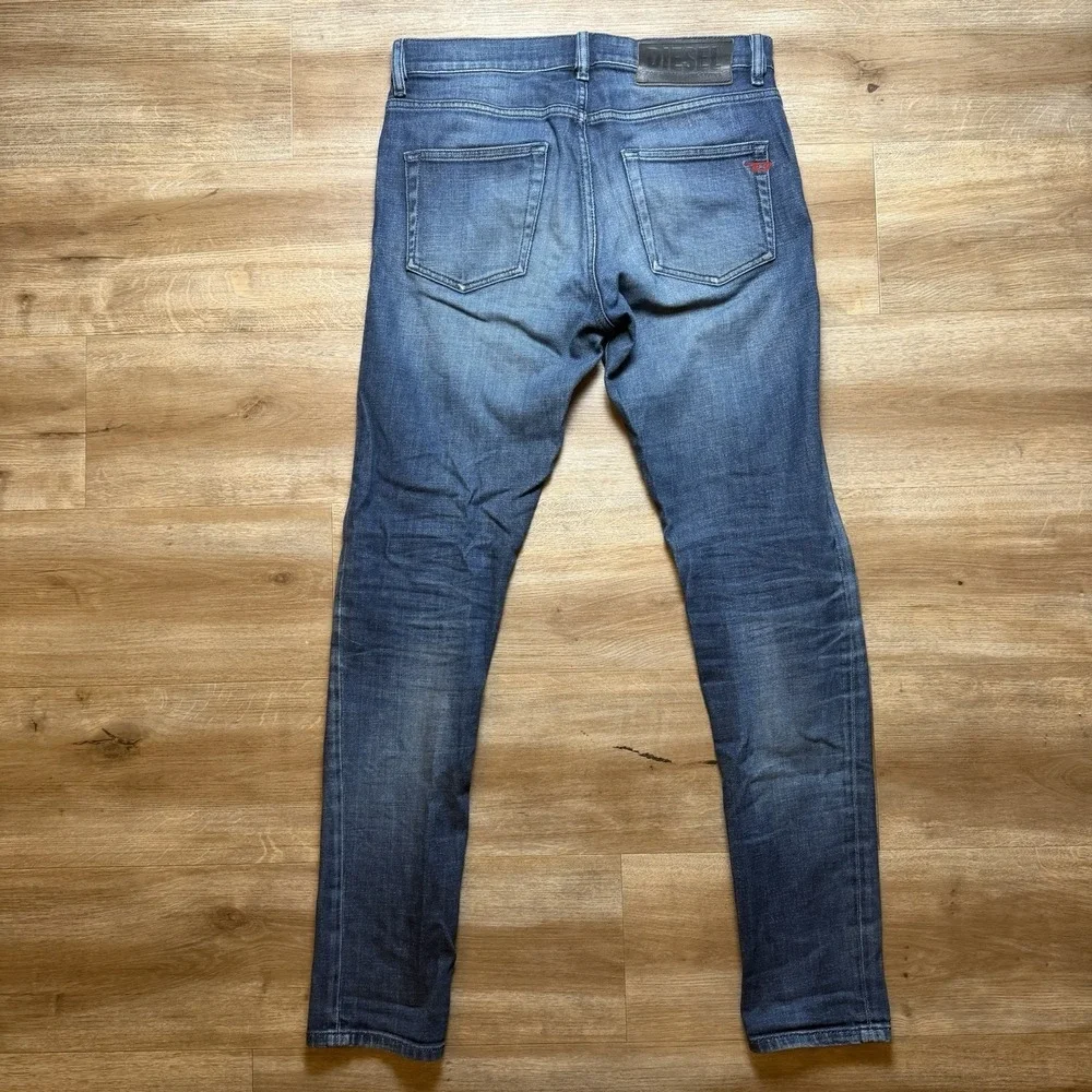 Diesel‎ D-Strukt Jeans Men 29x32 Blue Slim Fit Stretch Dark Wash Patched 09B03